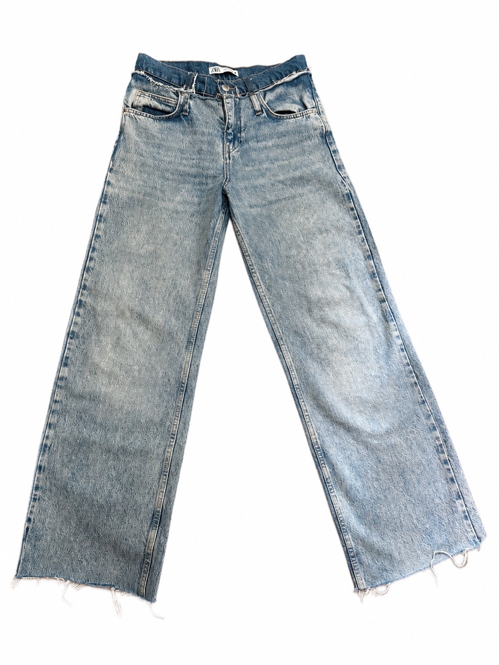 Zara Light Blue Wide-Leg Jeans